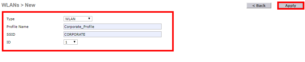 WLC SSID Setup