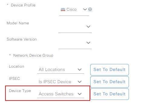 Add Network Device -Variables