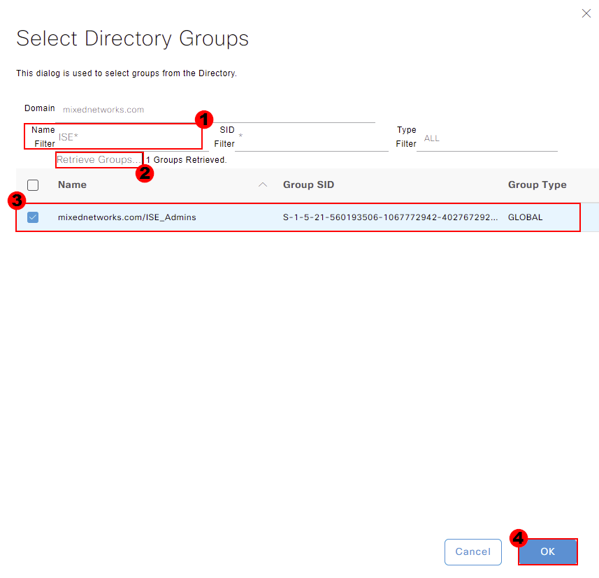 Cisco ISE - Select Directory