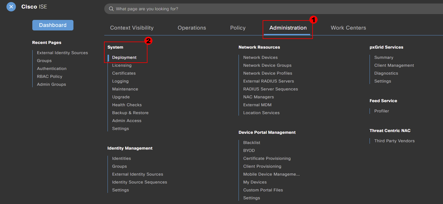 Cisco ISE - TACACS Navigation