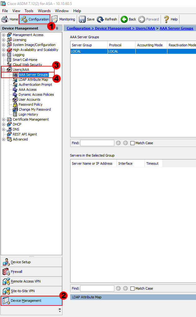 Cisco ASA - TACACS AAA Navigation